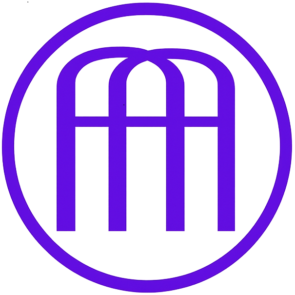 Purple Monogram in Circular Frame